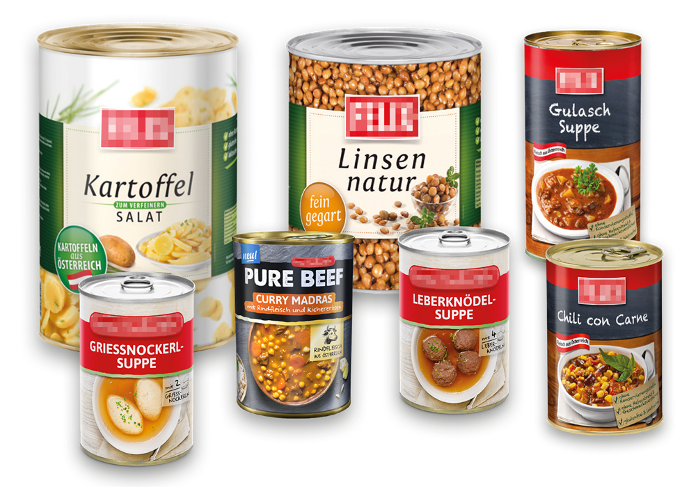Etiketten für Dosen